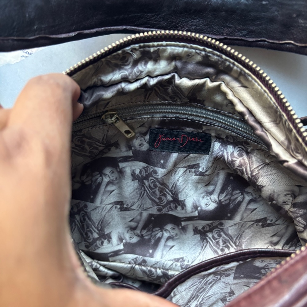 Junior Drake Shoulder Bag in Deep Purple with Silver Hardware - Picture 7 of 7